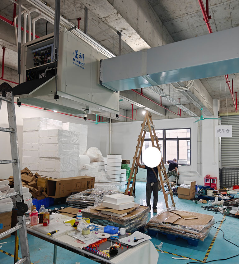 工業(yè)廠房車間崗位降溫，安裝蒸發(fā)冷省電空調(diào)-臥式管道機(jī)組SYW-GD- 30