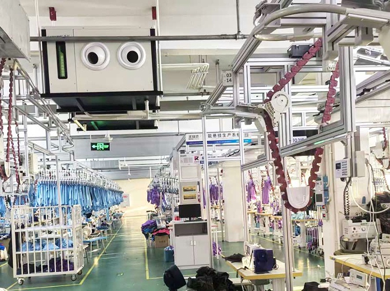 工業(yè)廠房降溫設(shè)備，應(yīng)用蒸發(fā)冷省電空調(diào)-臥式射流空調(diào)