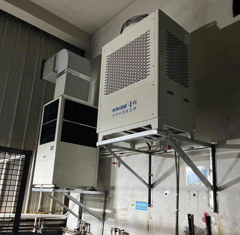 汽車配件廠車間降溫安裝蒸發(fā)冷省電空調管道機-崗位定點降溫