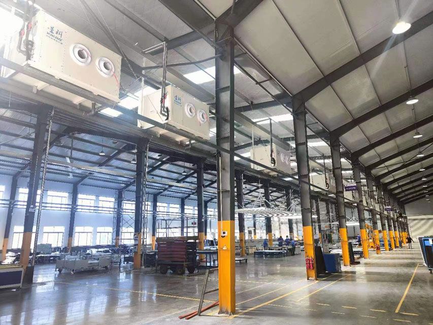 機械設備生產(chǎn)廠房車間降溫用工業(yè)蒸發(fā)冷省電空調(diào)