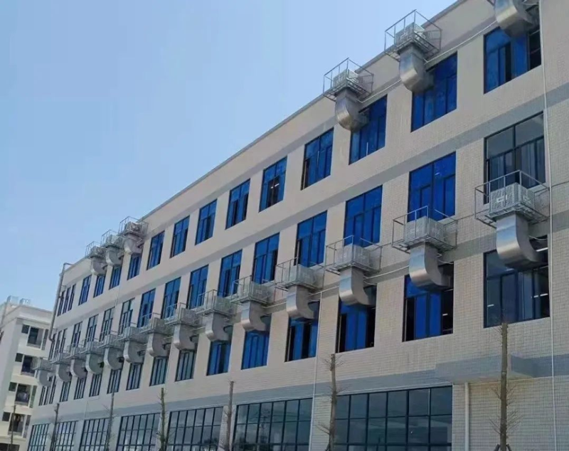 組裝零部件廠房車間通風降溫，應用工業(yè)環(huán)?？照{(diào)冷風機