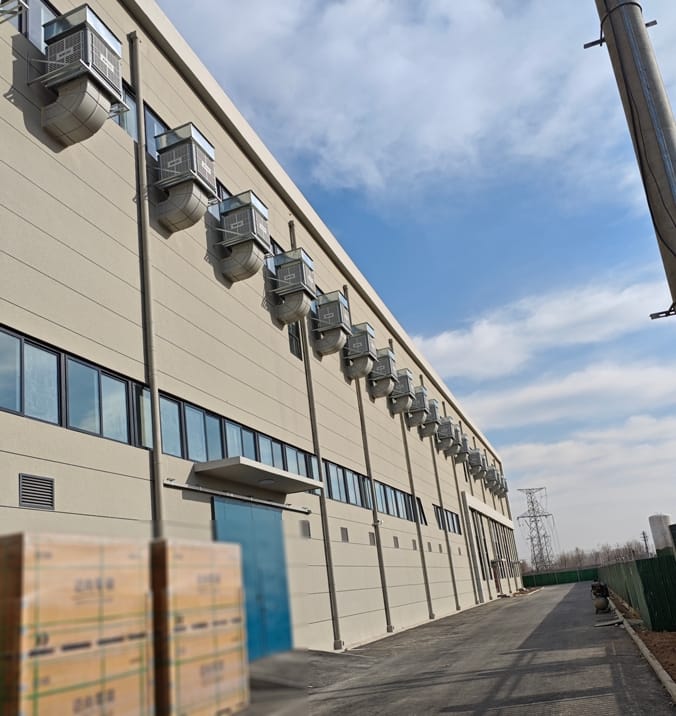 大型工業廠房車間通風降溫安裝星科環保空調