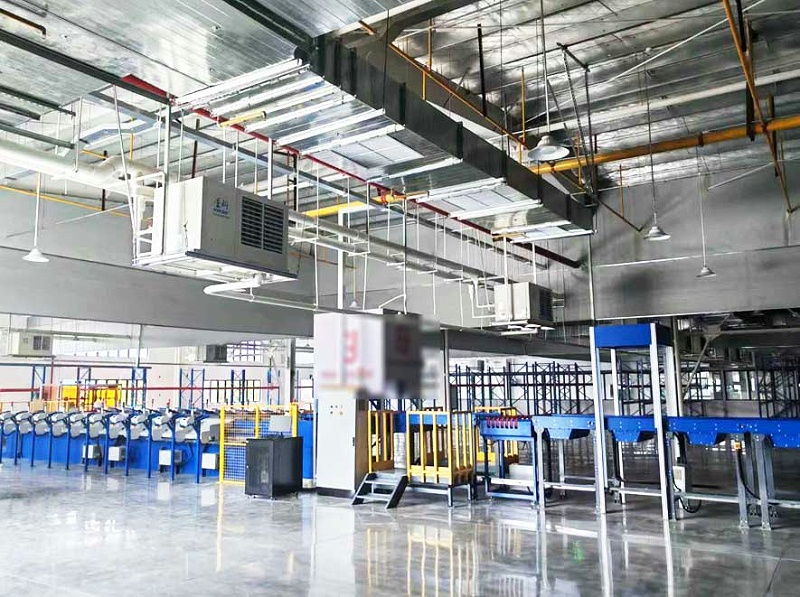 服裝廠制冷降溫，安裝星科蒸發冷省電空調-臥式軸流